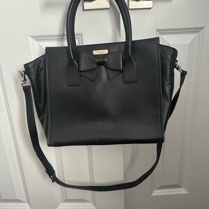 Kate Spade Black Satchel with Bow Detail